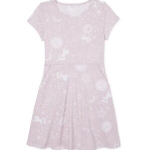 Wonder Nation Girls Mauve Dream Short Sleeve Dress Size XL PLUS (14-16) NEW